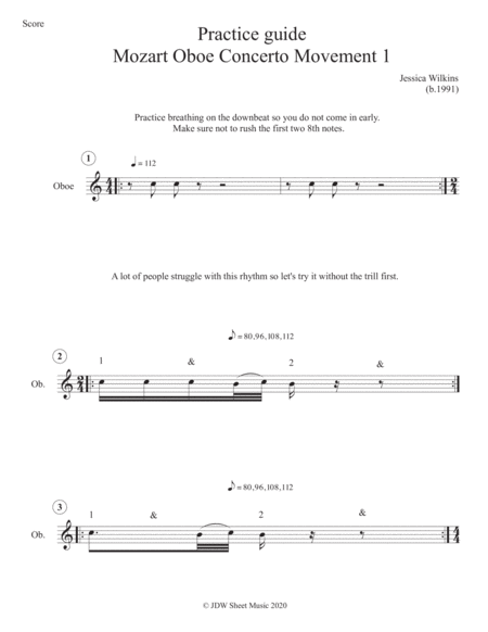 Practice Guide Mozart Oboe Concerto Movement 1 Page 2