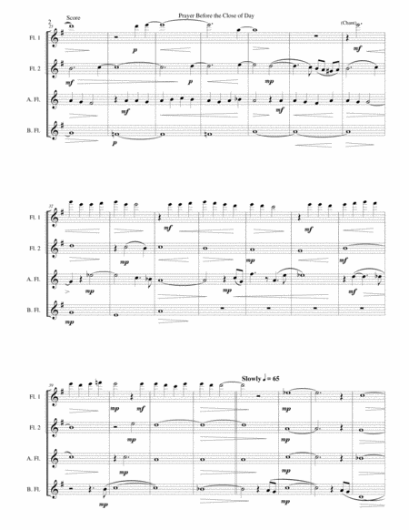 Prayer Before The Close Of Day Based On The Chant Te Lucis Ante Terminum For Flute Quartet Page 2