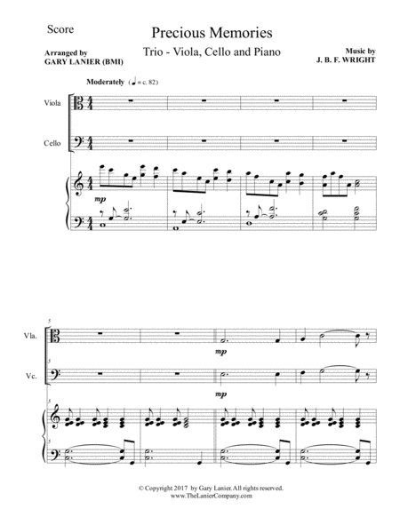 Precious Memories Trio Viola Cello Piano With Score Parts Page 2