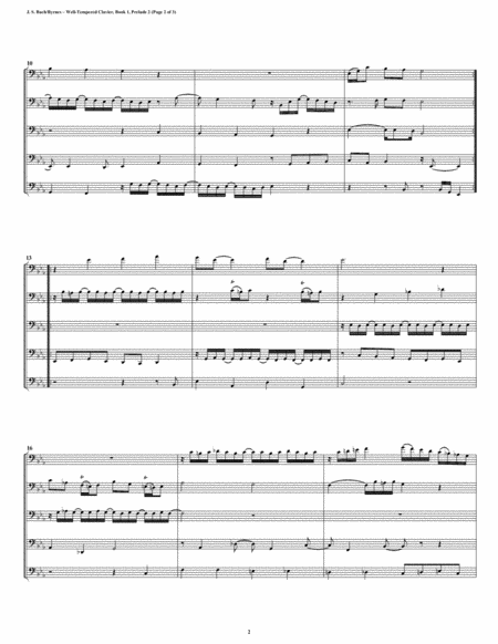 Prelude 02 From Well Tempered Clavier Book 2 Bassoon Quintet Page 2