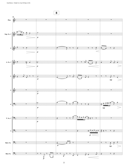 Prelude 04 In F Major Op 103 By Gabriel Faur Saxophone Choir Piccolo Page 2