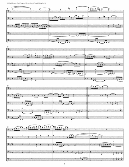 Prelude 05 From Well Tempered Clavier Book 2 Bassoon Quintet Page 2