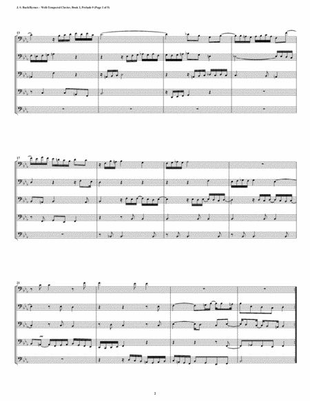 Prelude 09 From Well Tempered Clavier Book 2 Bassoon Quintet Page 2