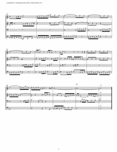 Prelude 18 From Well Tempered Clavier Book 1 Double Reed Quartet Page 2