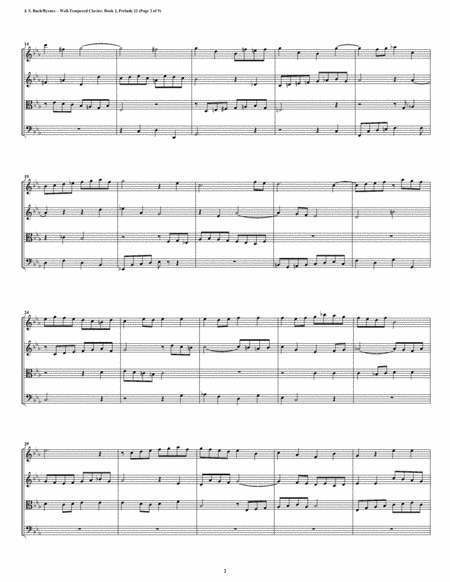 Prelude 22 From Well Tempered Clavier Book 2 String Quartet Page 2