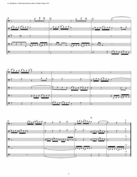 Prelude 23 From Well Tempered Clavier Book 1 Bassoon Quintet Page 2