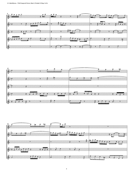Prelude 23 From Well Tempered Clavier Book 2 Saxophone Quintet Page 2