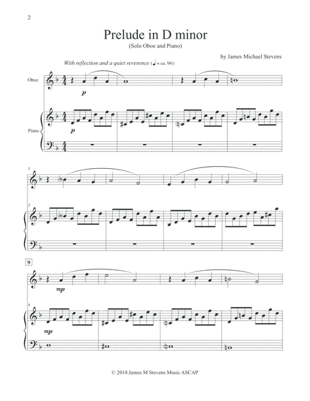 Prelude In D Minor Oboe And Piano Page 2