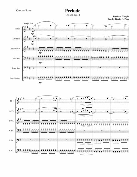 Prelude Op 28 No 4 By Frederic Chopin For Woodwinds Page 2