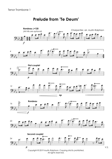 Prelude Rondeau From Te Deum Trombone Quartet Page 2