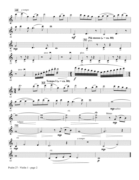 Psalm 27 Violin 1 Page 2