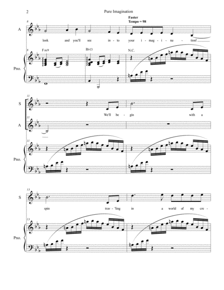 Pure Imagination For 2 Part Choir Sa Page 2