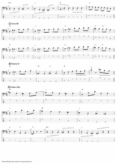 Queen Crazy Little Thing Called Love Accurate Bass Transcription Whit Tab Page 2