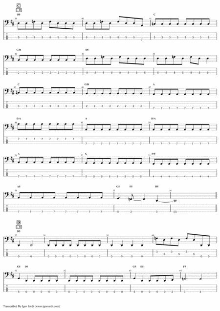 Queen Headlong Accurate Bass Transcription Whit Tab Page 2