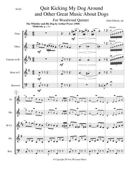 Quit Kicking My Dog Around And Other Great Music About Dogs For Woodwind Quintet Page 2