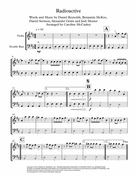 Radioactive Violin And Double Bass Duet Page 2