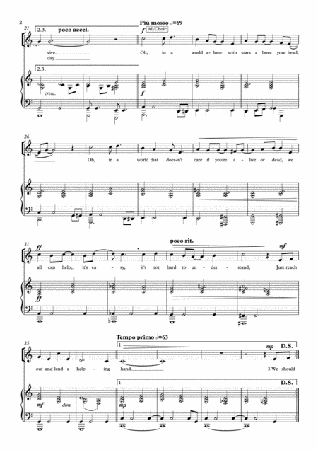 Reach Out And Lend A Helping Hand Piano And Vocal Score Page 2