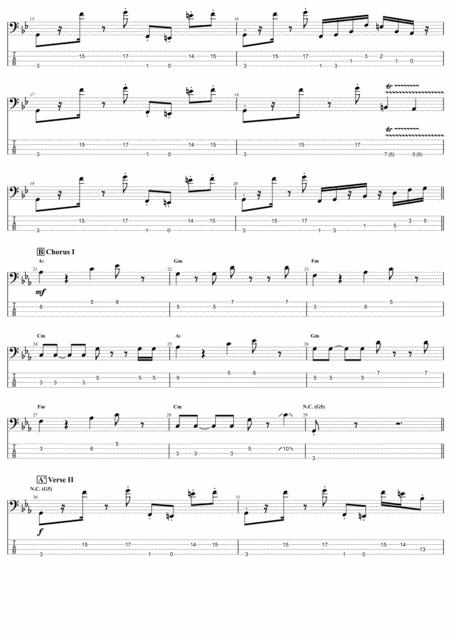 Red Hot Chili Peppers Around The World Bass Transcription Complete And Accurate Page 2