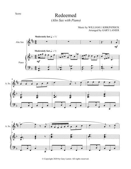 Redeemed For Alto Sax And Piano With Score Part Page 2