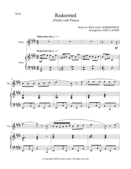 Redeemed For Violin And Piano With Score Part Page 2