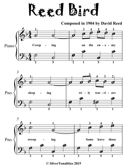 Reed Bird Easiest Piano Sheet Music For Beginner Pianists Page 2