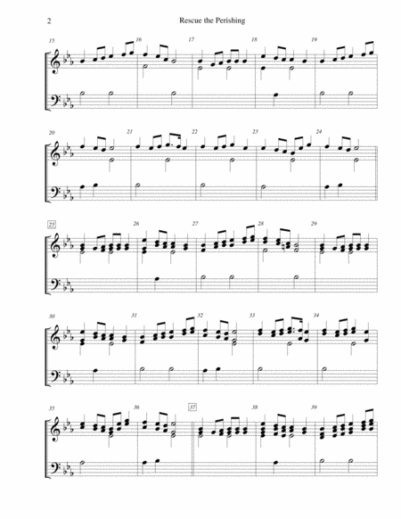 Rescue The Perishing For 2 Octave Handbell Choir Page 2