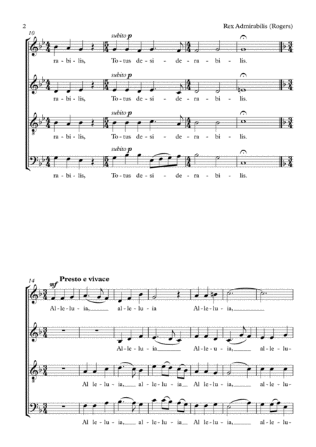 Rex Admirabilis From The Sound Of Music For Satb Page 2