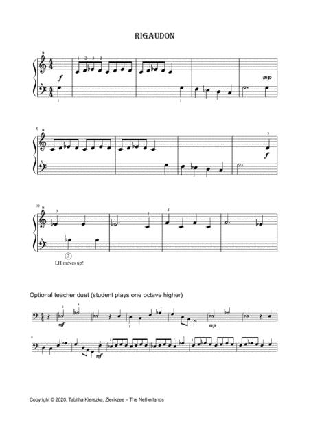 Rigaudon Gigue Two Baroque Solos For Elementary Piano Page 2