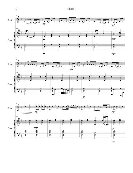 Rikud Violin Piano Score Page 2