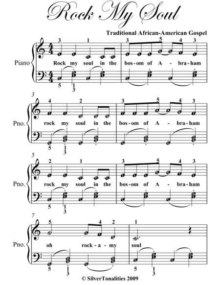 Rock My Soul Easy Piano Sheet Music Page 2