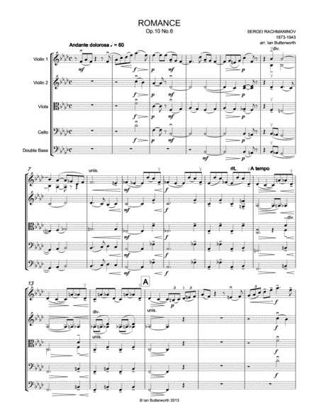 Romance Op 10 No 6 For Strings Page 2