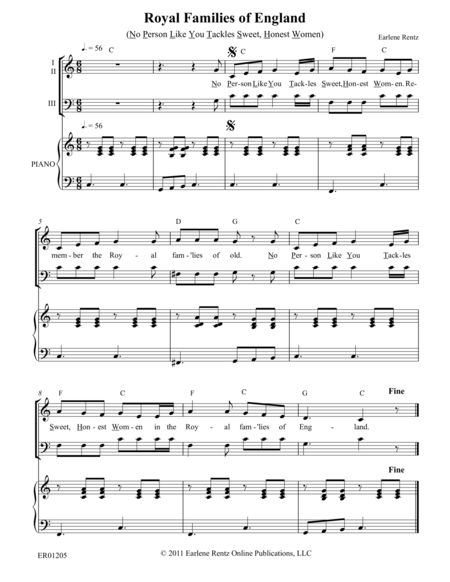 Royal Families Of England From Cross Curricular Warm Ups For Choral Rehearsals Page 2