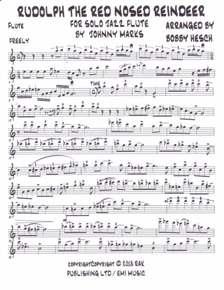 Rudolph The Red Nosed Reindeer For Solo Jazz Flute Page 2