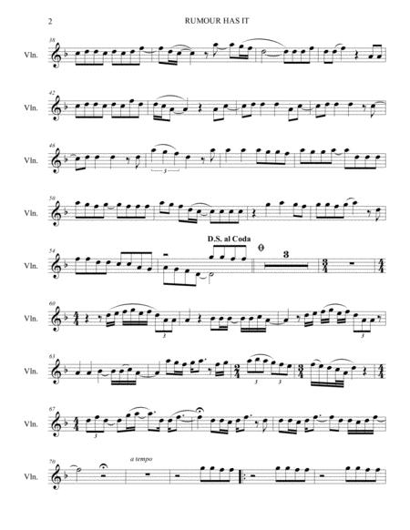 Rumour Has It For Violin Page 2