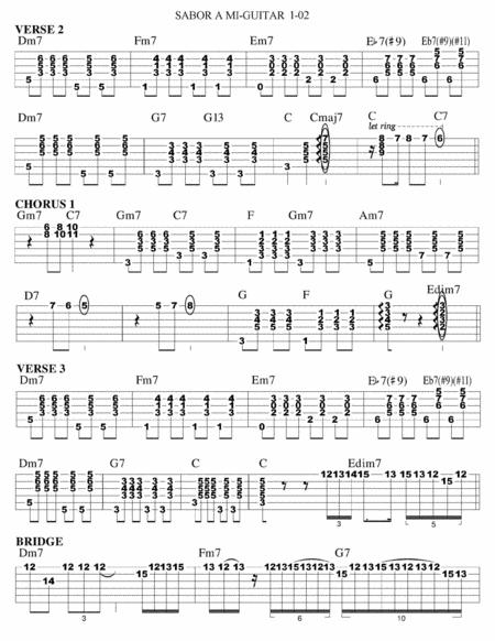 Sabor A Mi Guitar Tab Page 2