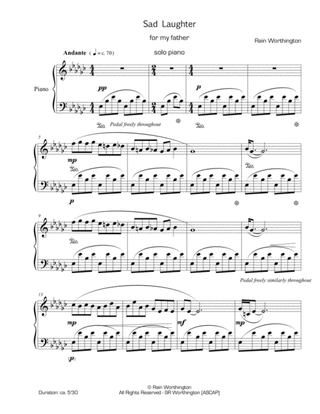 Sad Laughter For Piano Page 2