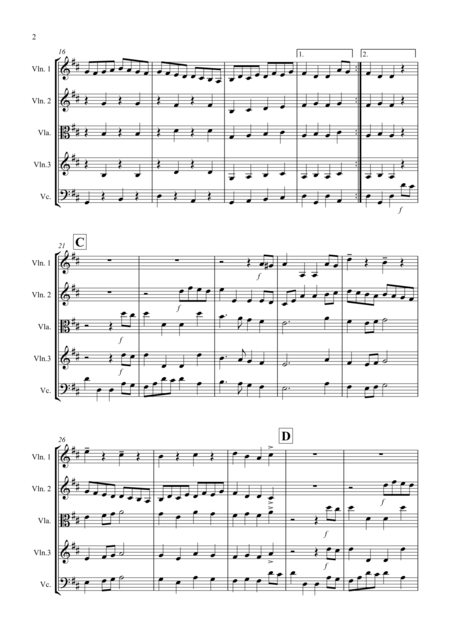 Sailors Hornpipe For String Quartet Page 2