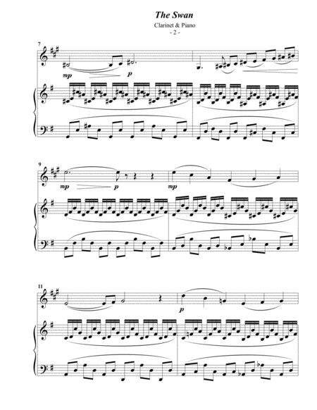 Saint Saens The Swan For Clarinet Piano Page 2