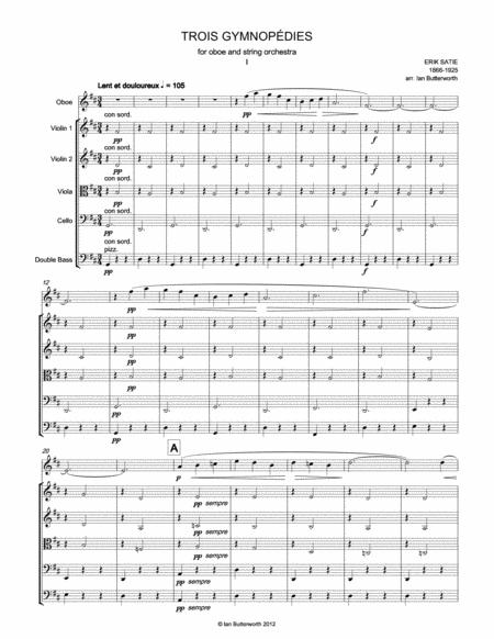 Satie 3 Gymnopedies For Oboe String Orchestra Page 2