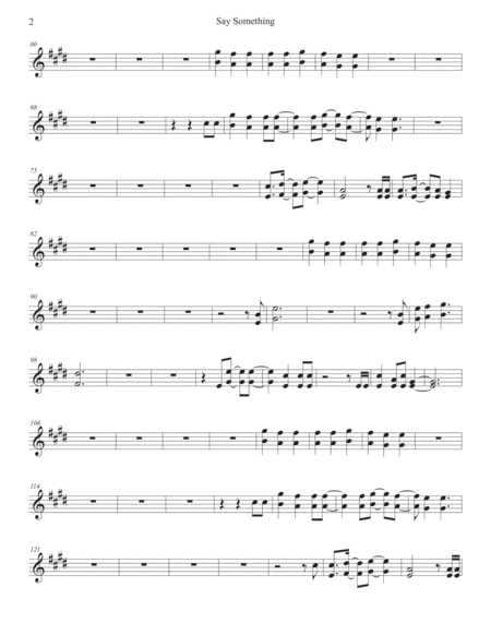 Say Something Tenor Sax Original Key Page 2