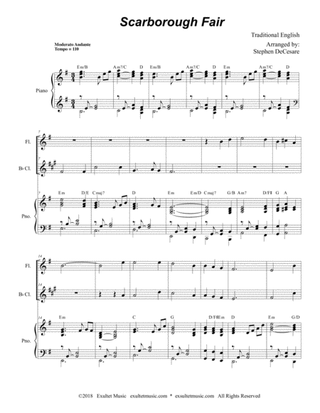 Scarborough Fair Duet For Flute Bb Clarinet Page 2