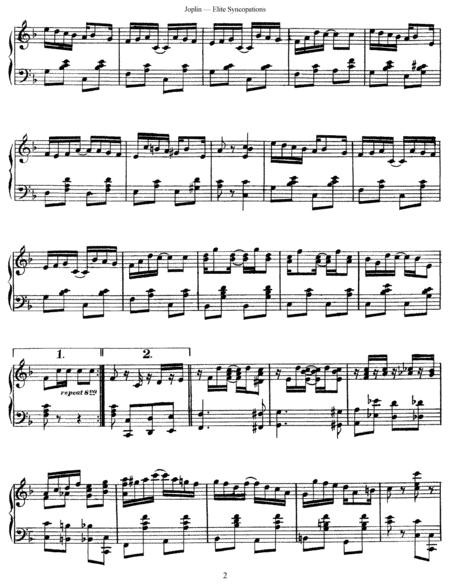 Scott Joplin Elite Synchopations Original Version Page 2