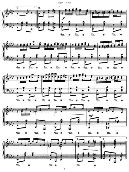 Scott Joplin Leola Original Version Page 2