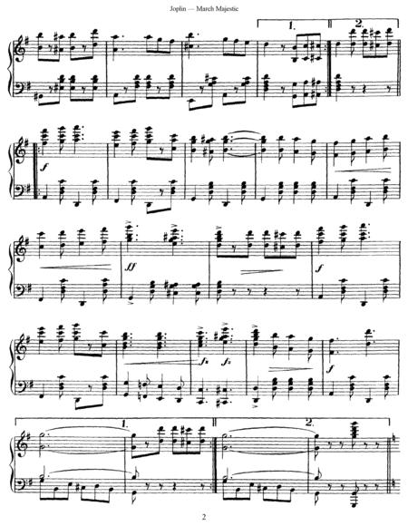 Scott Joplin March Majestic Original Version Page 2