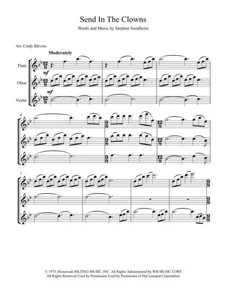 Send In The Clowns For Flute Oboe And Violin Page 2