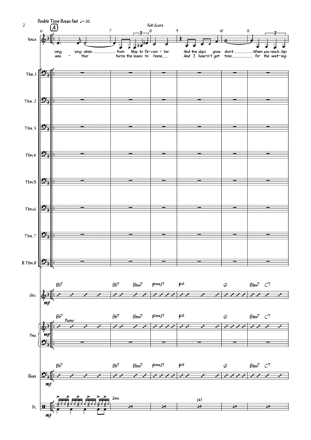 September Song Trombone Octet With Rhythm Section And Female Vocal Key Of F Page 2