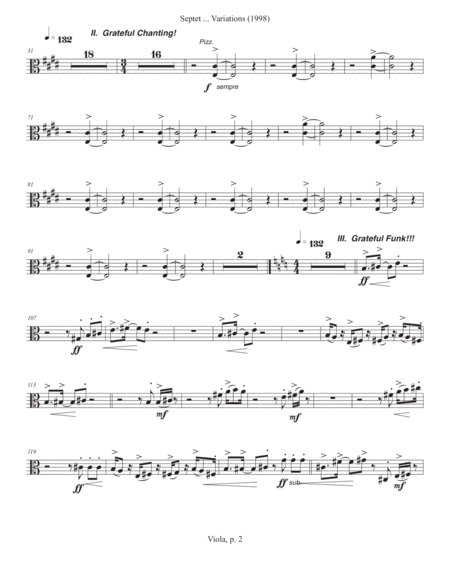 Septet Opus 77 Variations On A Shaker Tune 1998 Viola Part Page 2