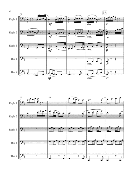 Serenade For String Orchestra Movement 3 For Three Euphoniums And Two Tubas Page 2