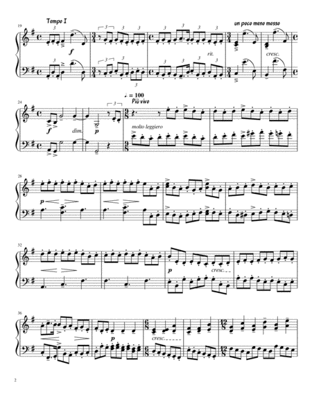 Serge Rachmaninoff 13 Prelude Op 32 No 4 Intermediate Early Advanced Piano Page 2