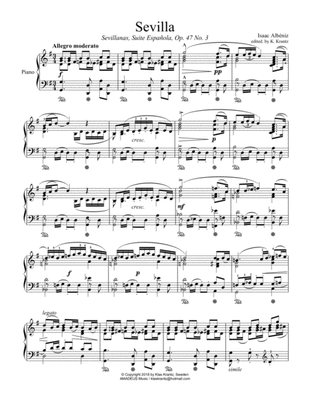 Sevilla Op 47 No 3 For Piano Solo Page 2